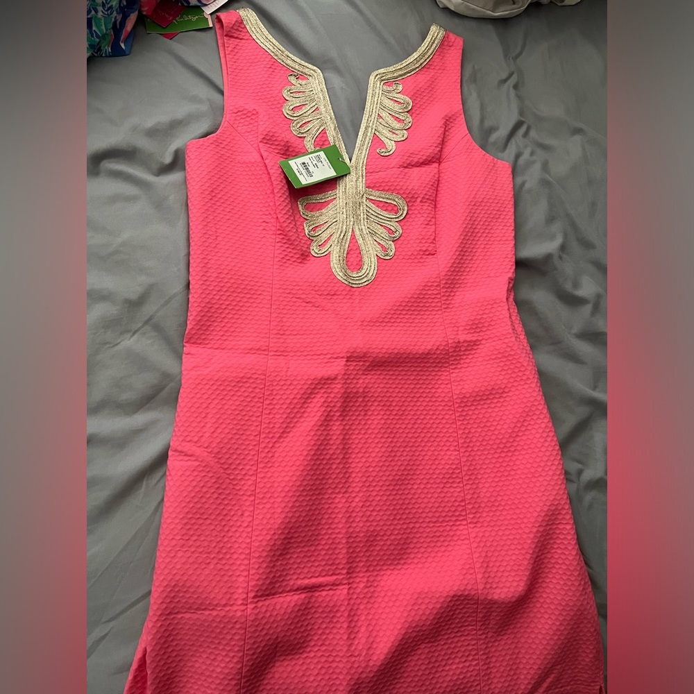 NWT Lilly Pulitzer Janice Shift Dress in Coral Sz 12